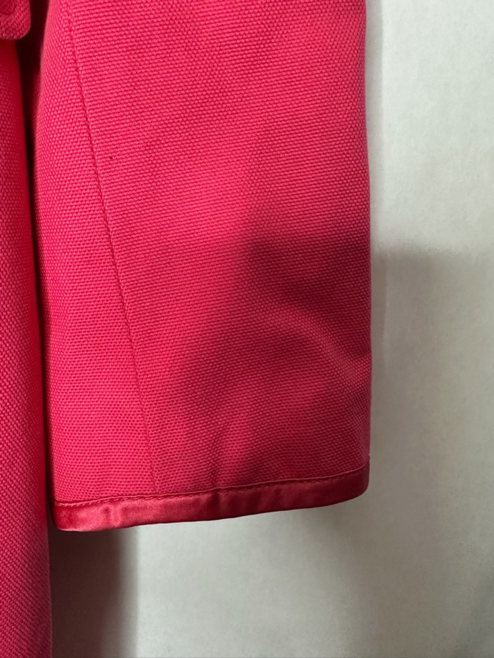 Banana Republic Pink Trench Coat Satin Trim Button Front Jacket Preppy Small - Picture 5 of 14